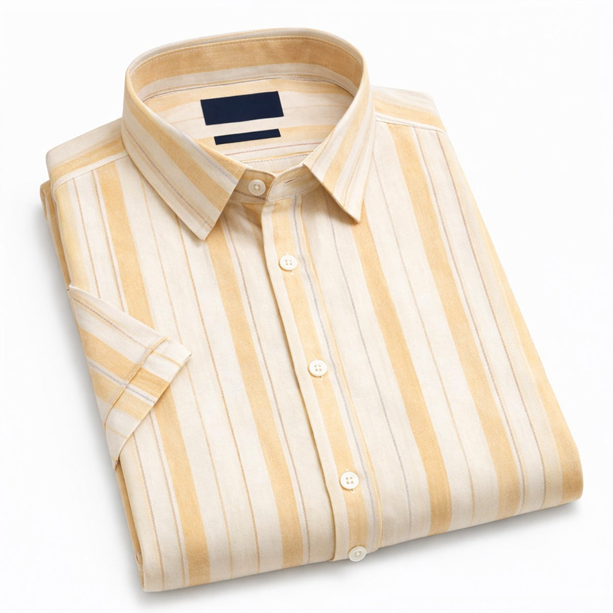 Light Orange and white Half Sleeve Shirt (173 HF)