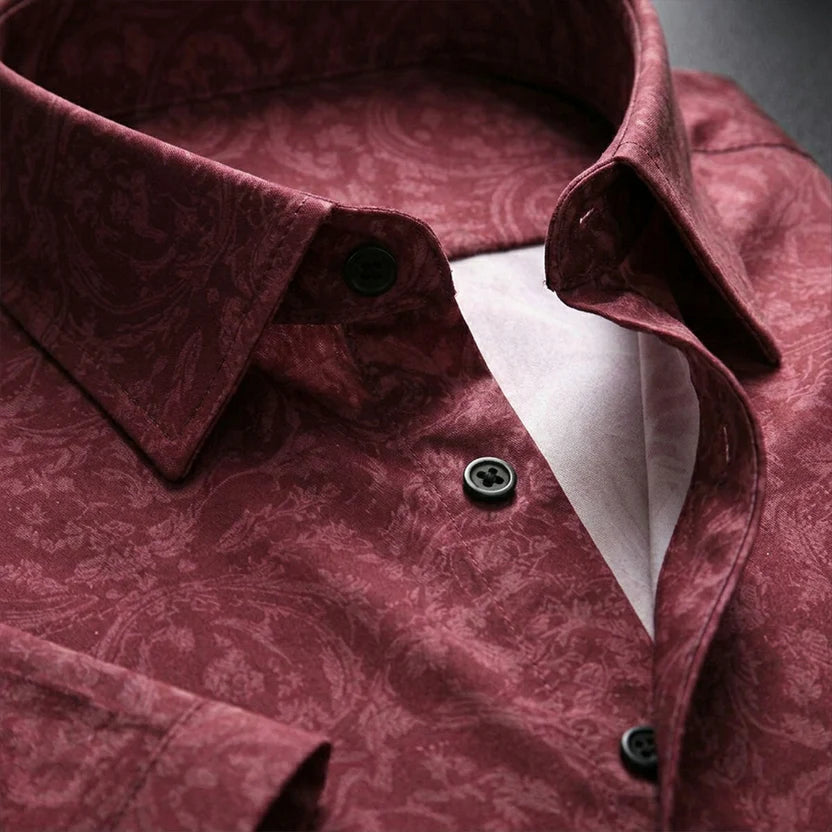 Red Printed Half Sleeve Shirt (SKU-507)