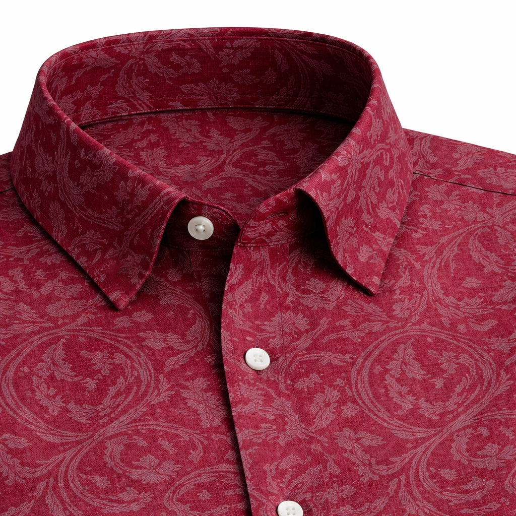 Red Printed Half Sleeve Shirt (SKU-507)