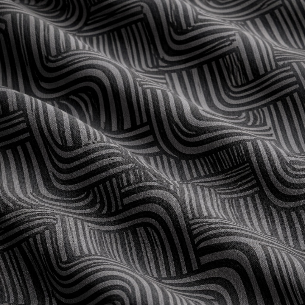 Black Shirt with Maze Print Half Sleeve Shirt (SKU-511)