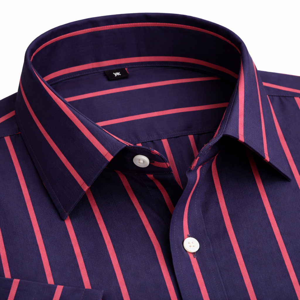 Blue with Red Strip Half Sleeve Shirt (14 HF)